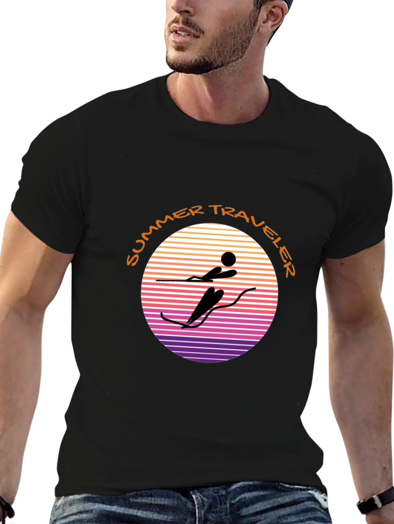 Summer Traveler Graphic Tee - Watersports Design