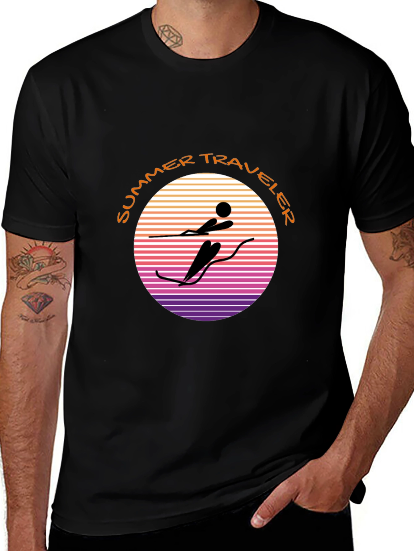 Summer Traveler Graphic Tee - Watersports Design