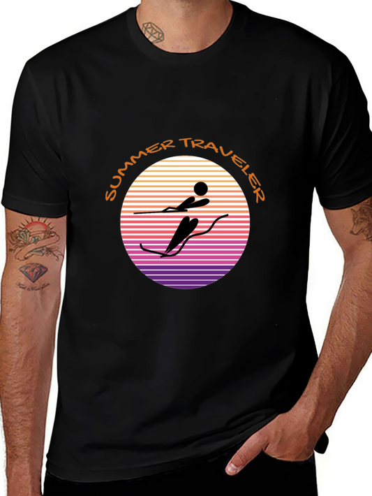 Summer Traveler Graphic Tee - Watersports Design