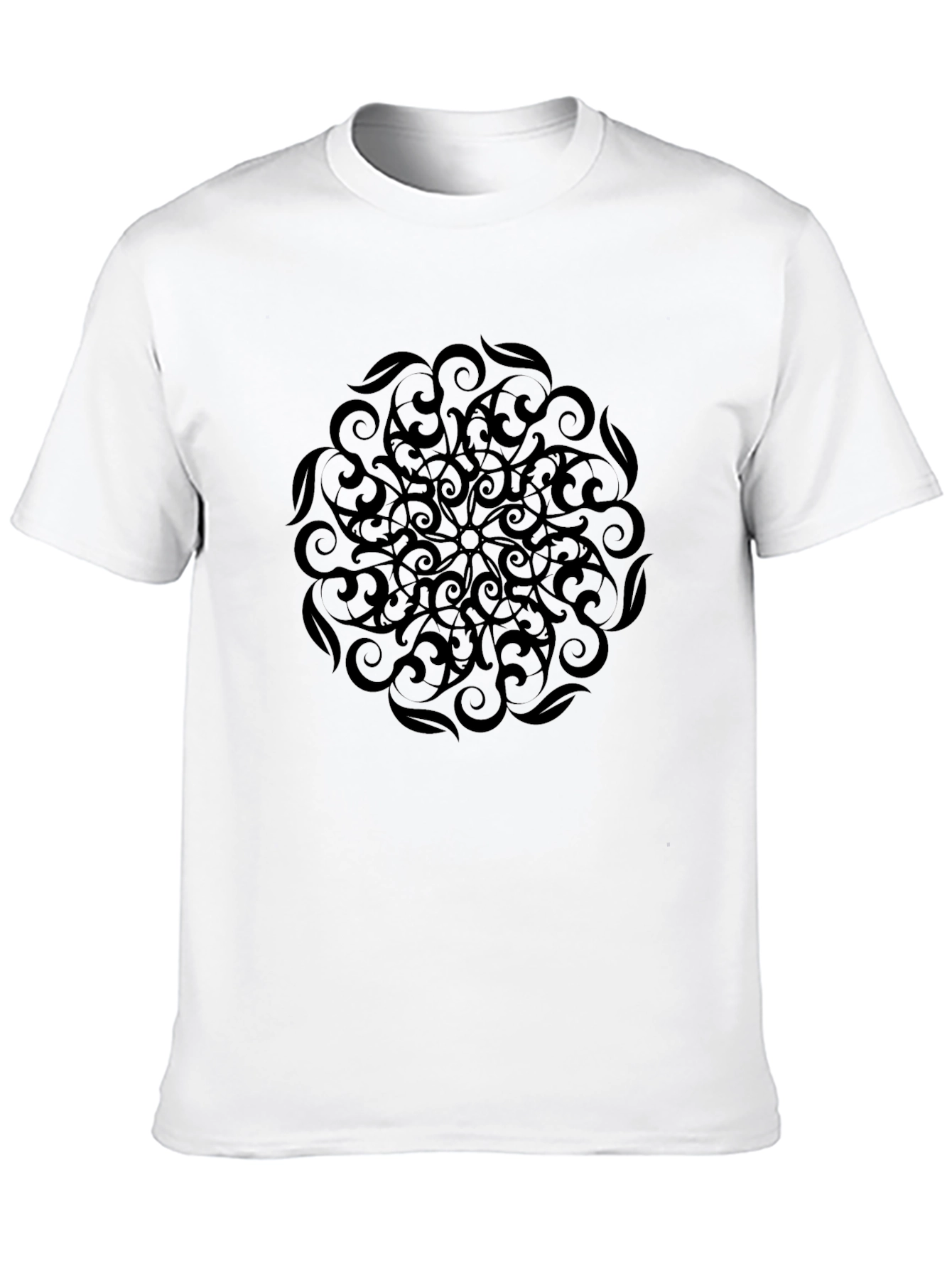 Black Mandala Graphic Tee - Stylish Mens T-Shirt