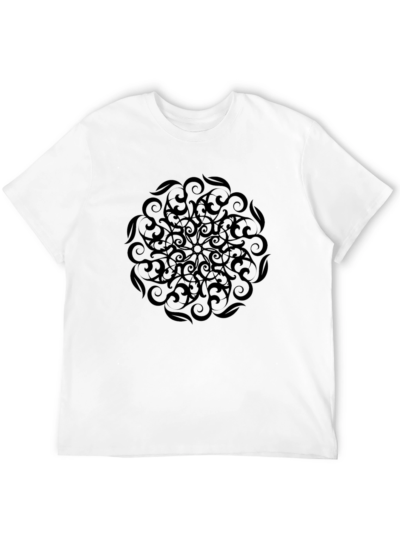 Black Mandala Graphic Tee - Stylish Mens T-Shirt
