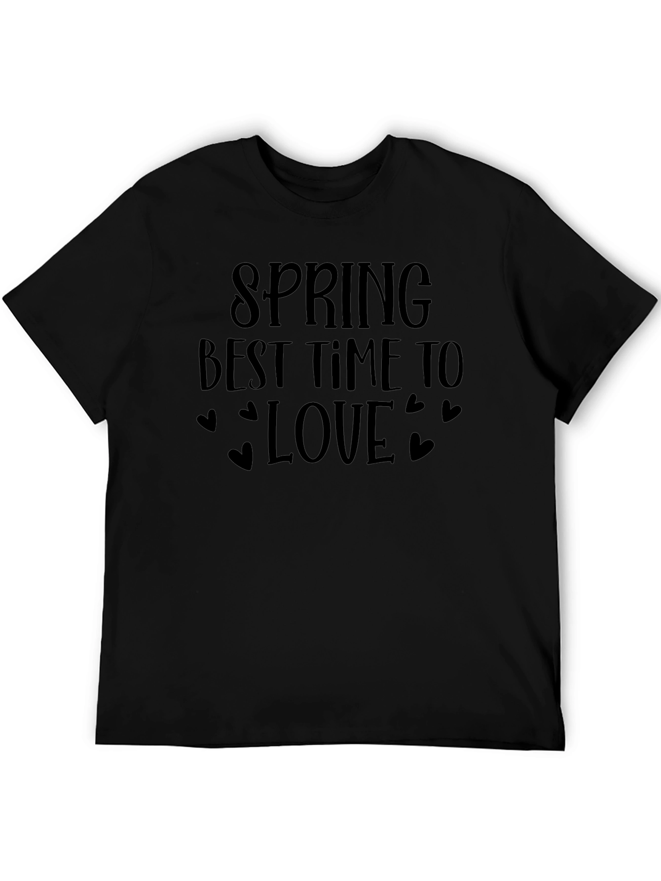 Spring Best Time to Love T-Shirt - Black