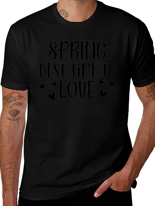 Spring Best Time to Love T-Shirt - Black