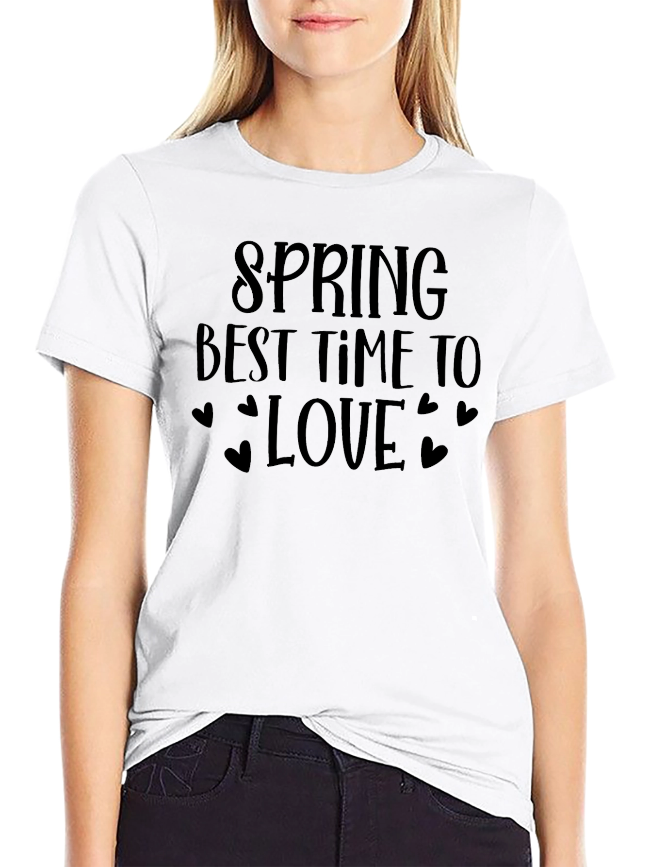 Spring Best Time to Love T-Shirt - Black