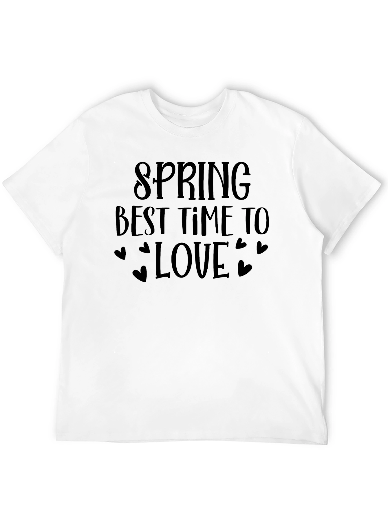 Spring Best Time to Love T-Shirt - Black