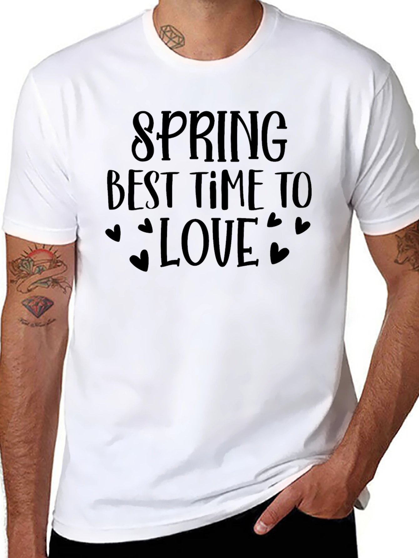 Spring Best Time to Love T-Shirt - Black