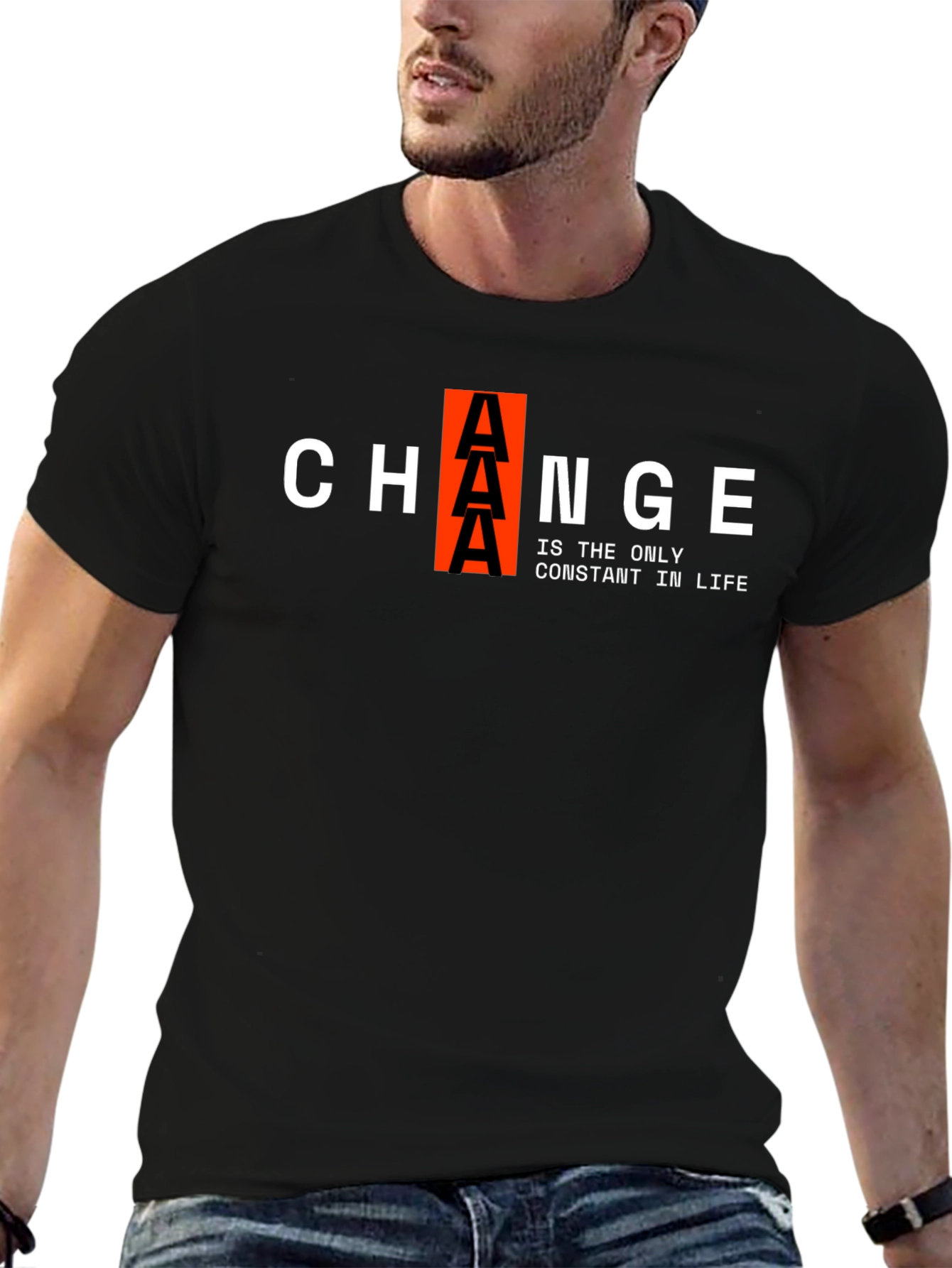 Change Is Constant Black Graphic Tee