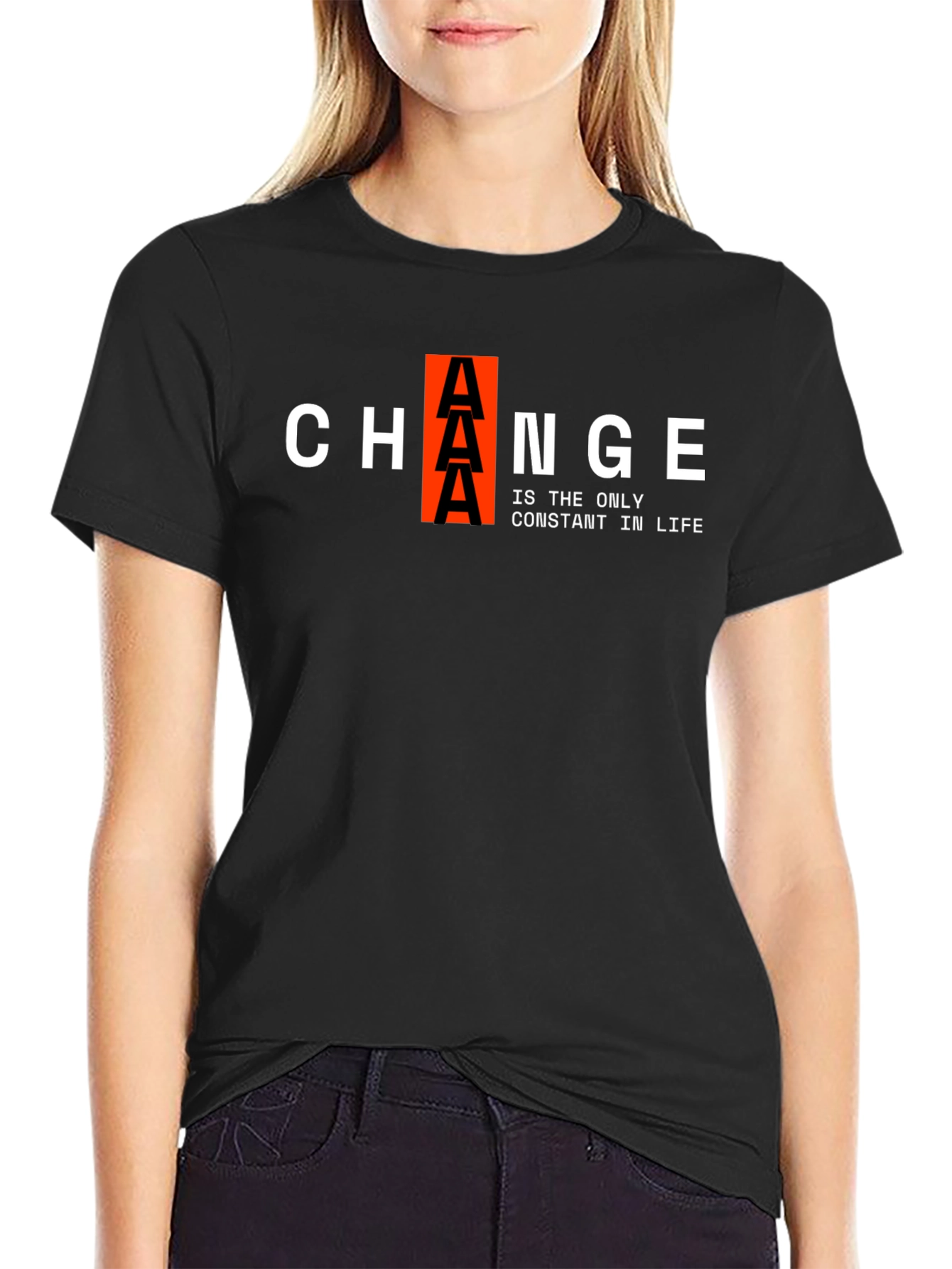 Change Is Constant Black Graphic Tee