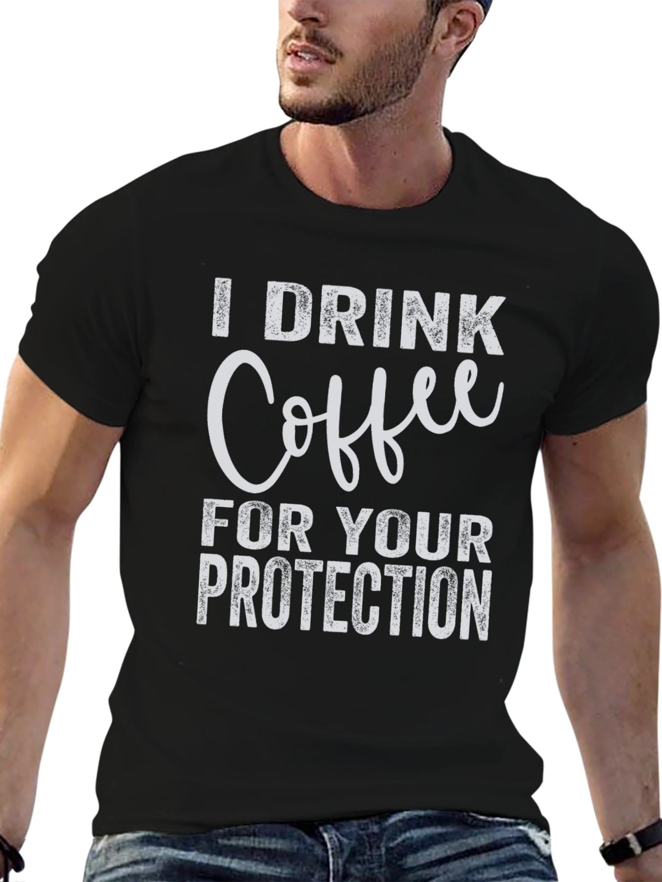 Coffee Protection Black T-Shirt