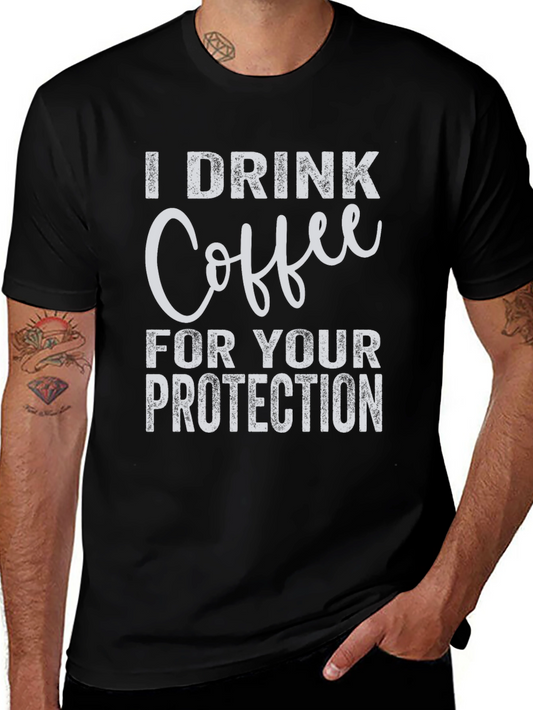 Coffee Protection Black T-Shirt