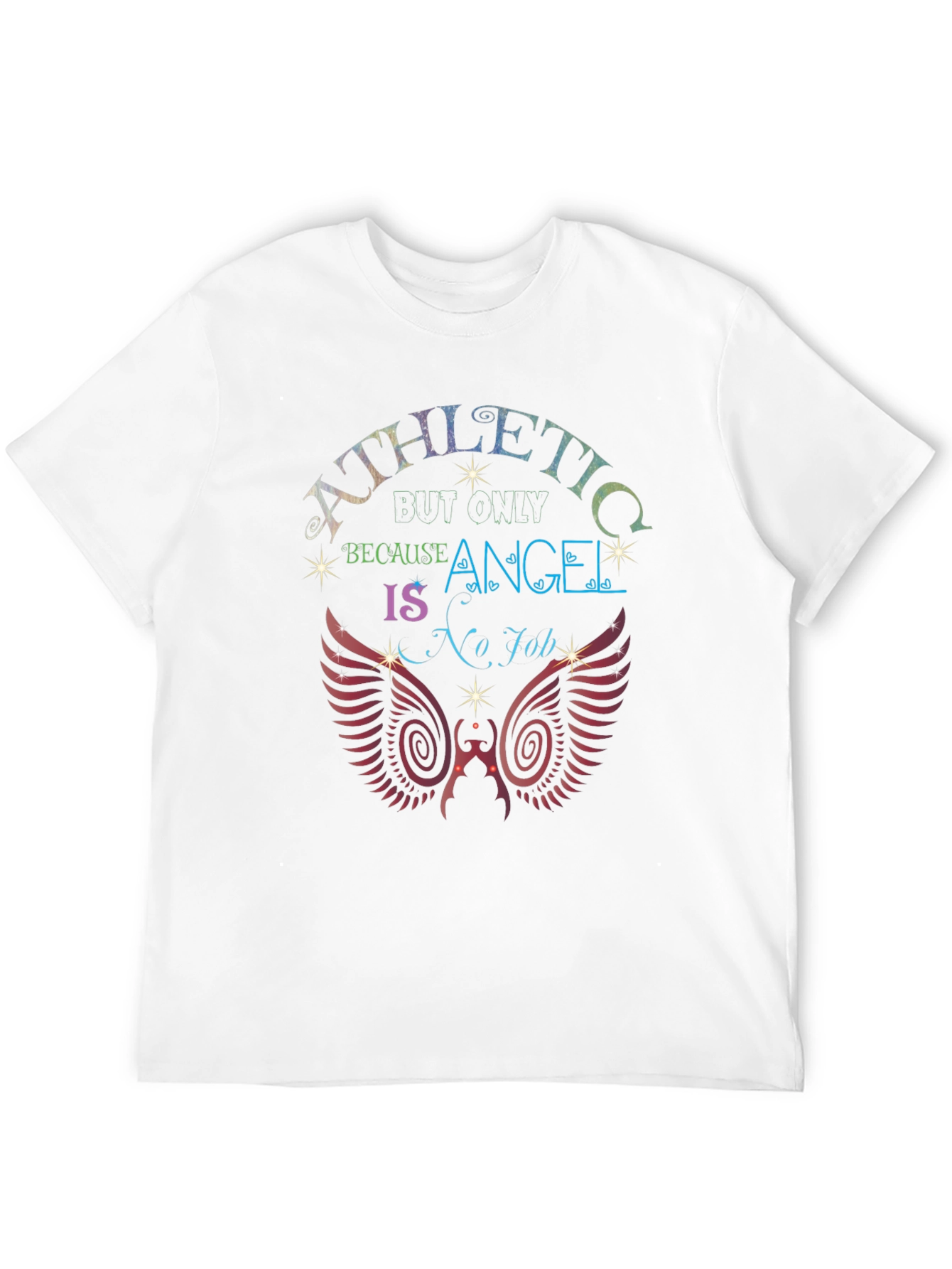 Athletic Angel Wings Graphic T-Shirt