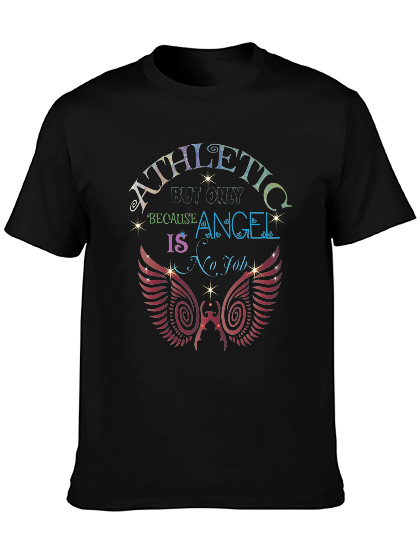 Athletic Angel Wings Graphic T-Shirt