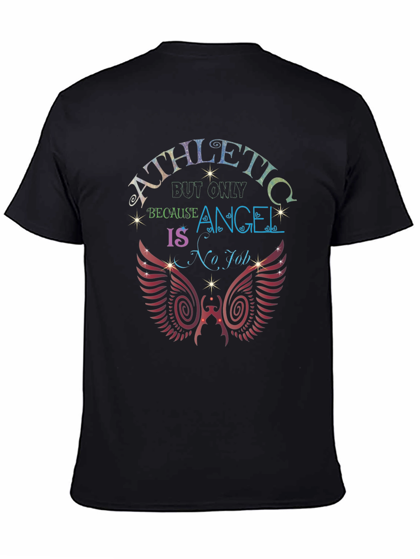 Athletic Angel Wings Graphic T-Shirt