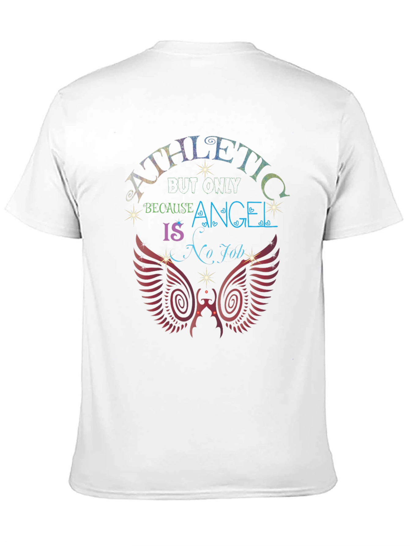 Athletic Angel Wings Graphic T-Shirt