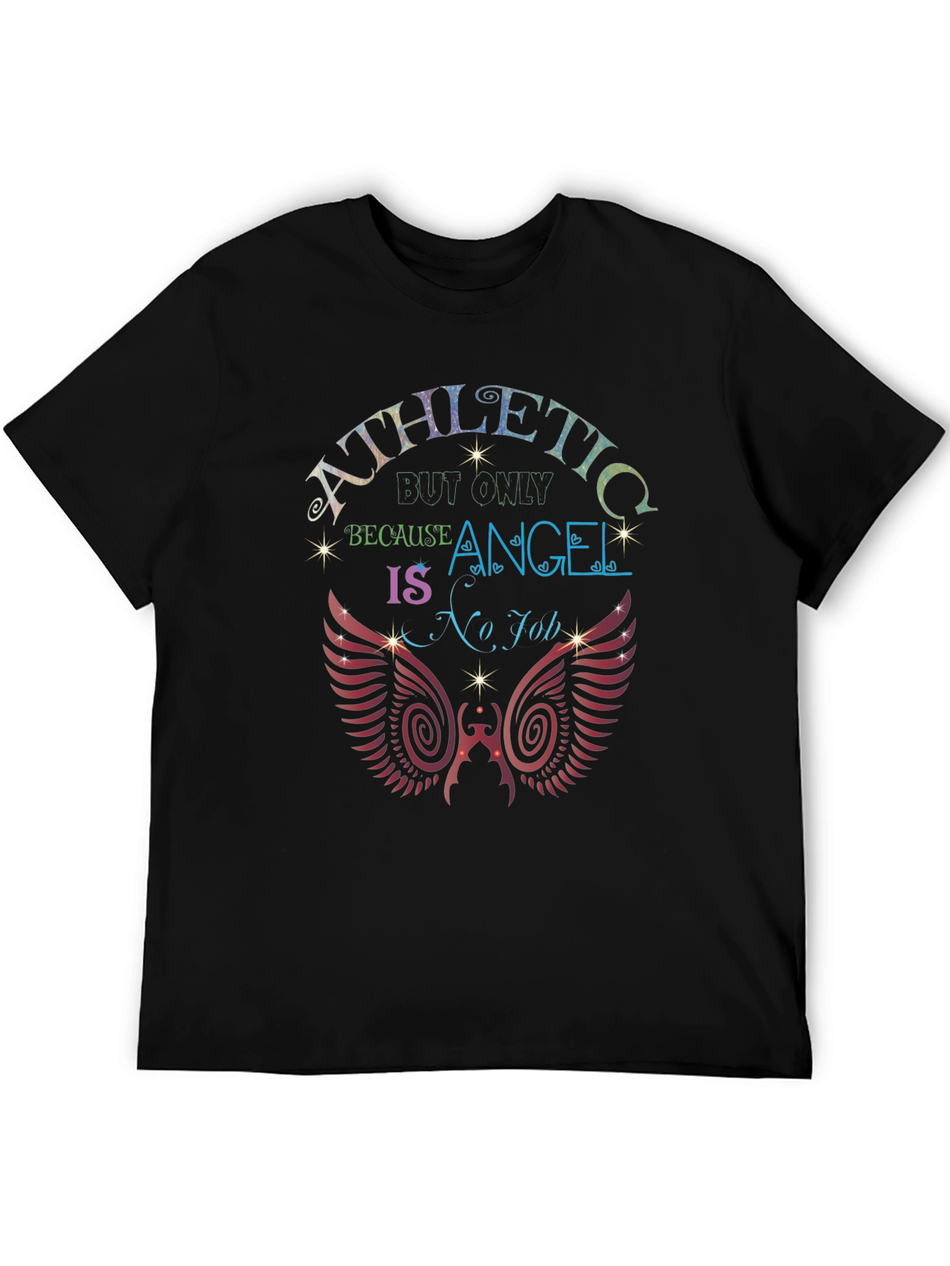 Athletic Angel Wings Graphic T-Shirt