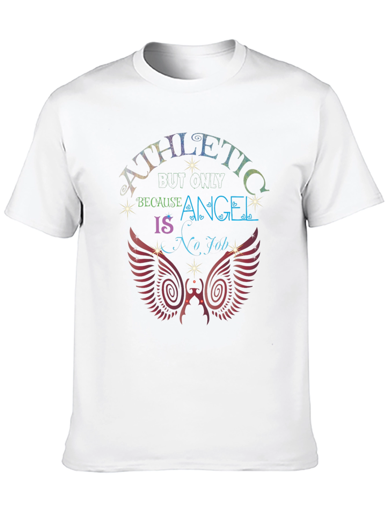 Athletic Angel Wings Graphic T-Shirt