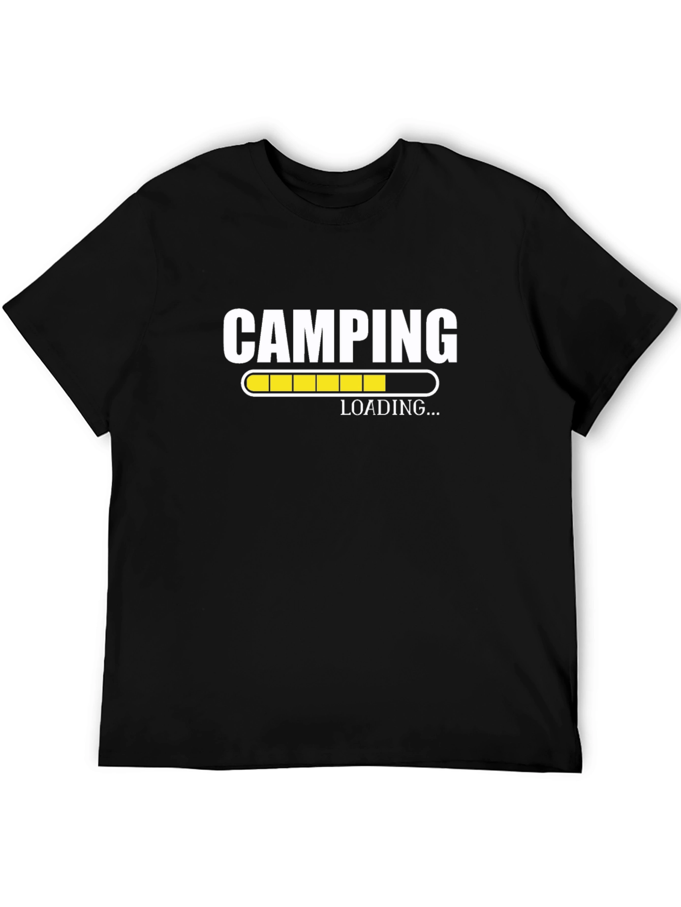 Camping Loading T-Shirt - Black Graphic Tee
