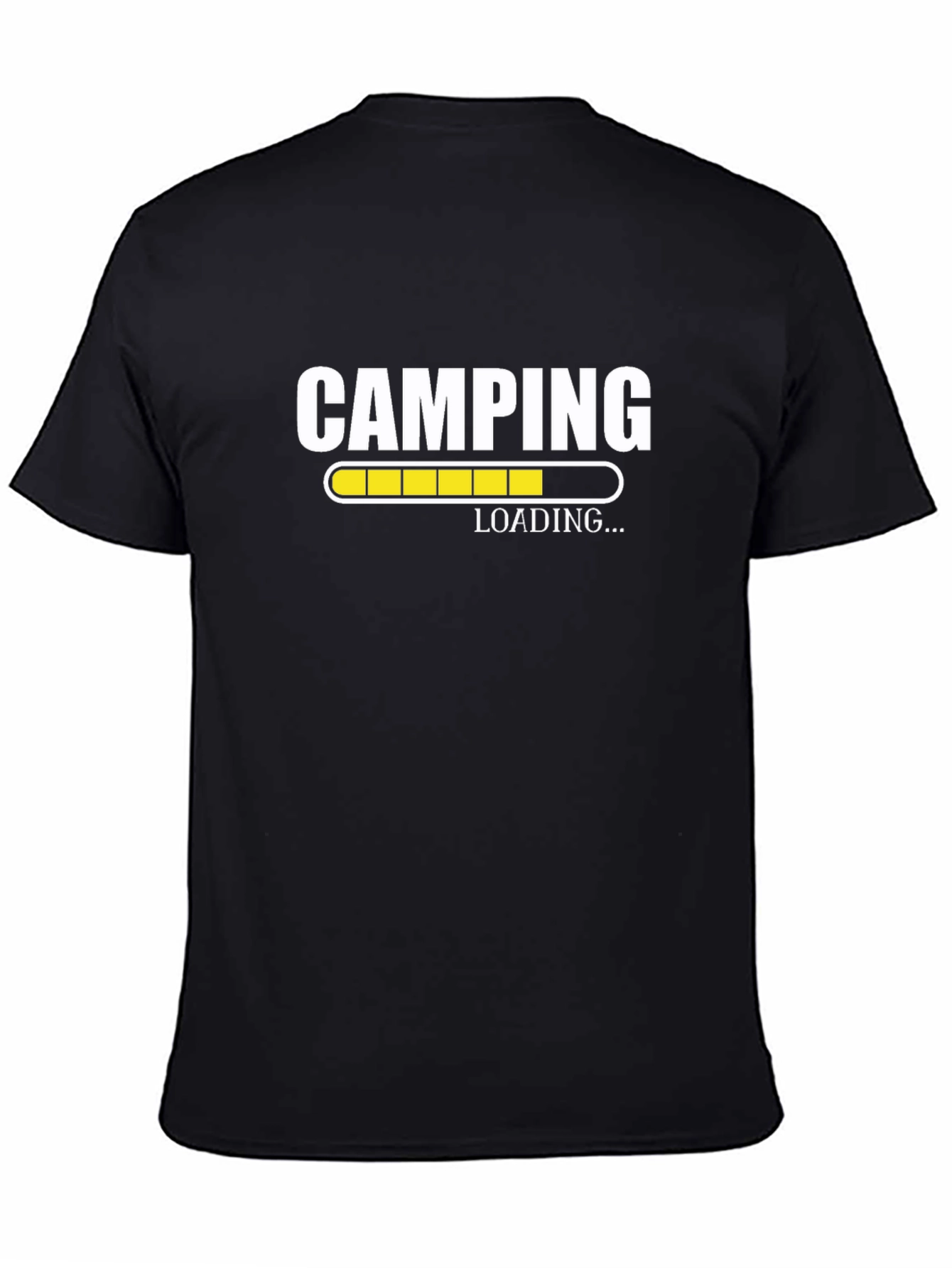 Camping Loading T-Shirt - Black Graphic Tee