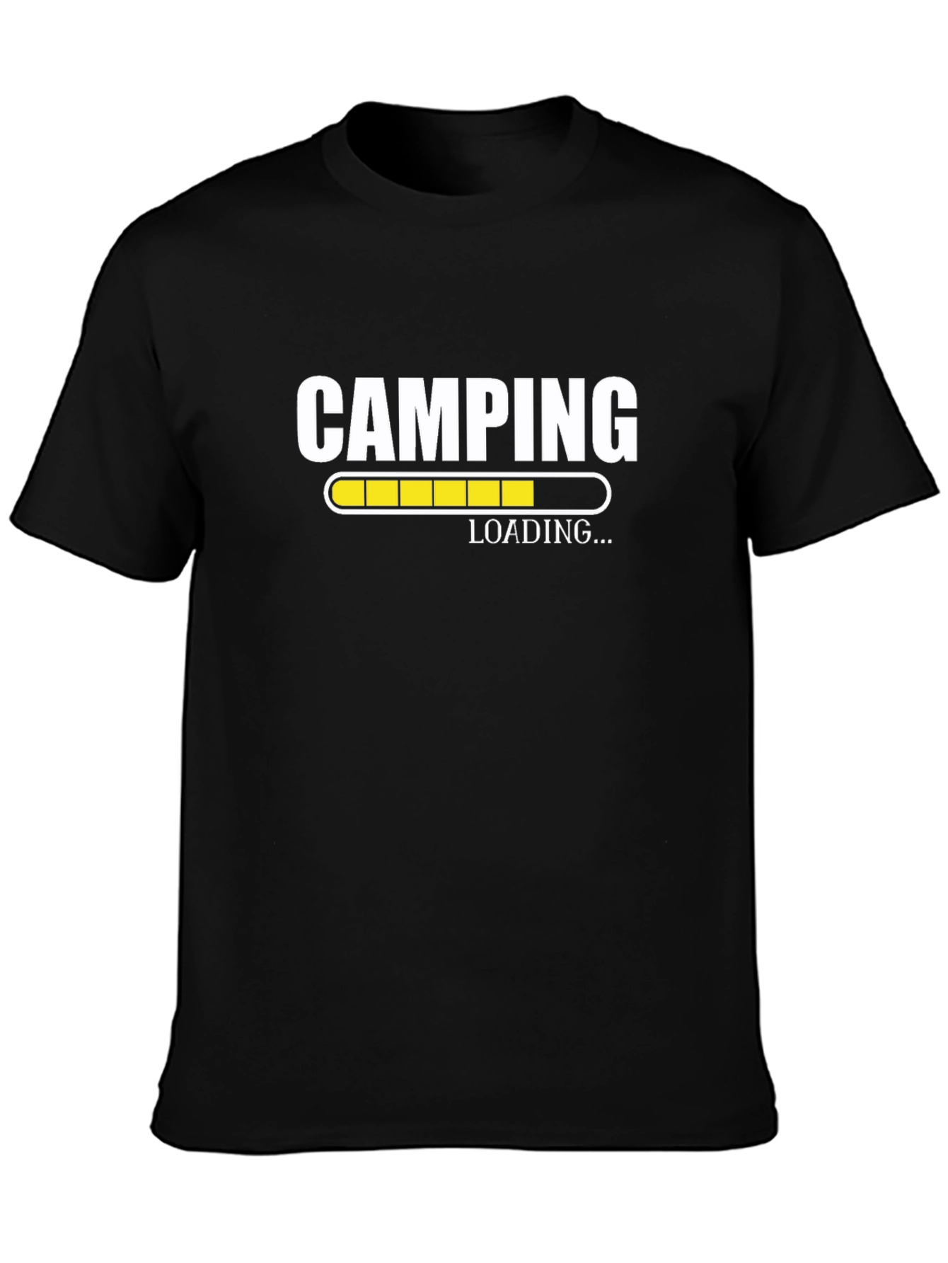 Camping Loading T-Shirt - Black Graphic Tee