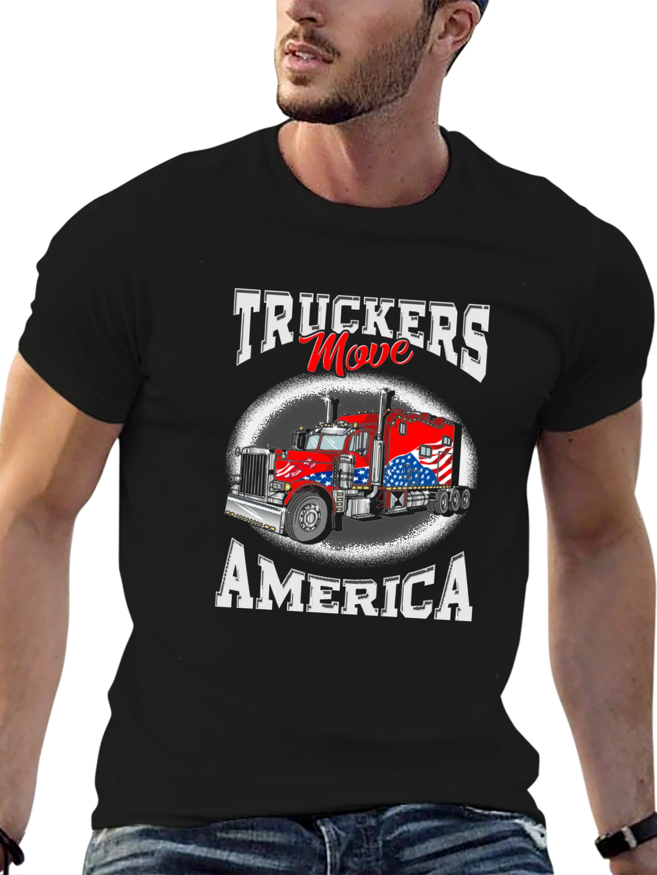 Truckers Move America Patriotic T-Shirt