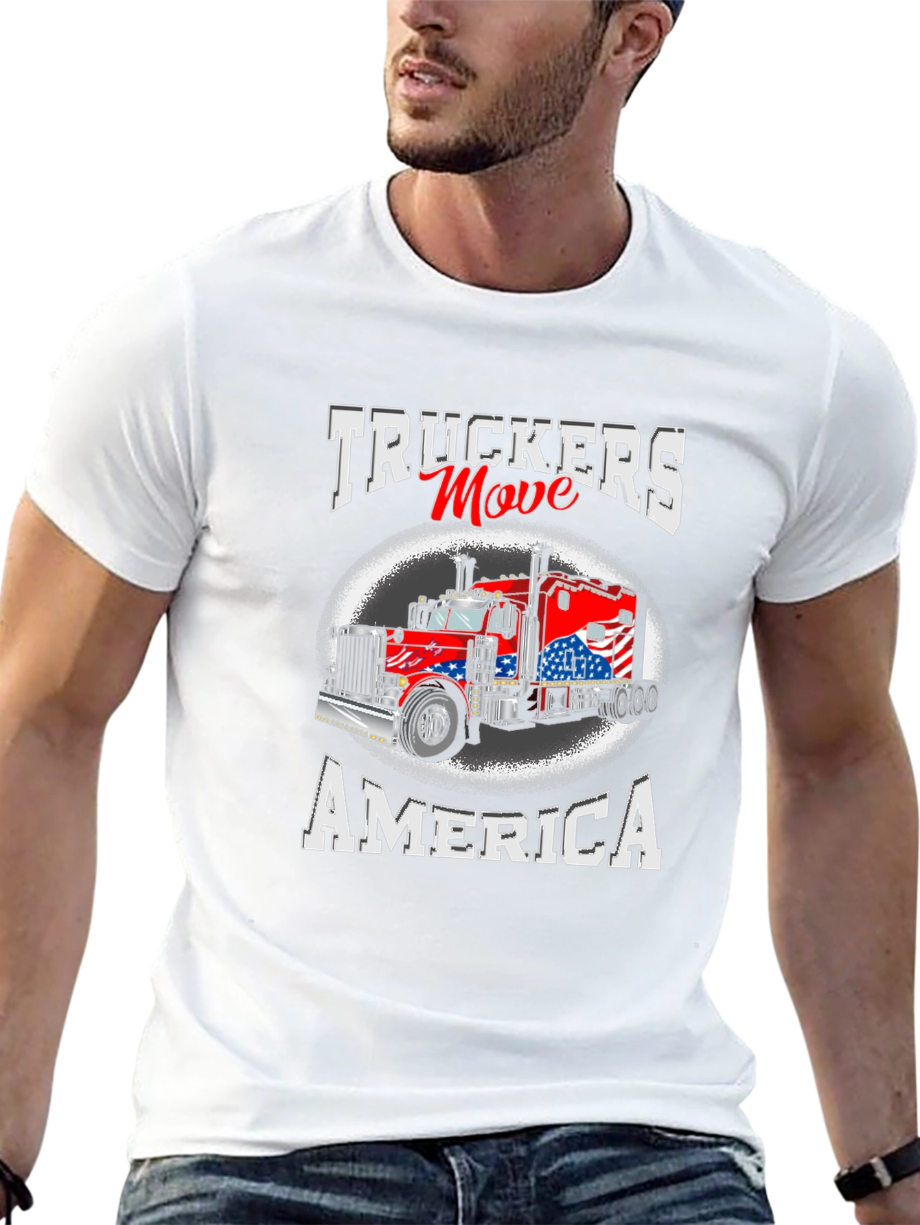 Truckers Move America Patriotic T-Shirt