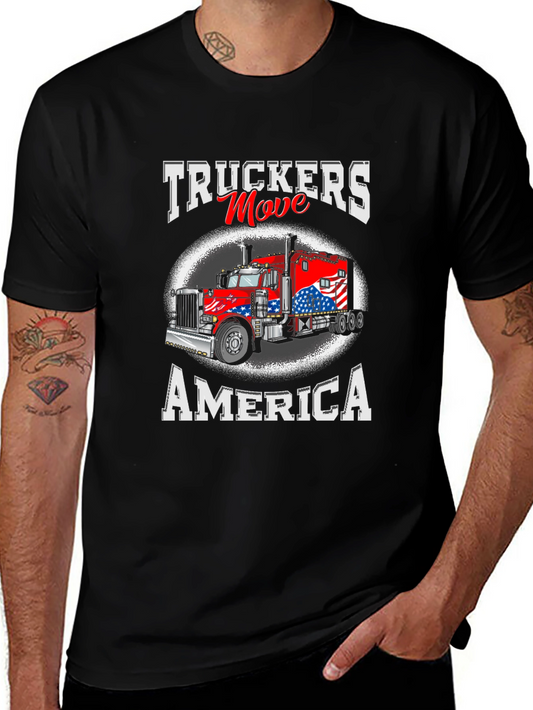 Truckers Move America Patriotic T-Shirt