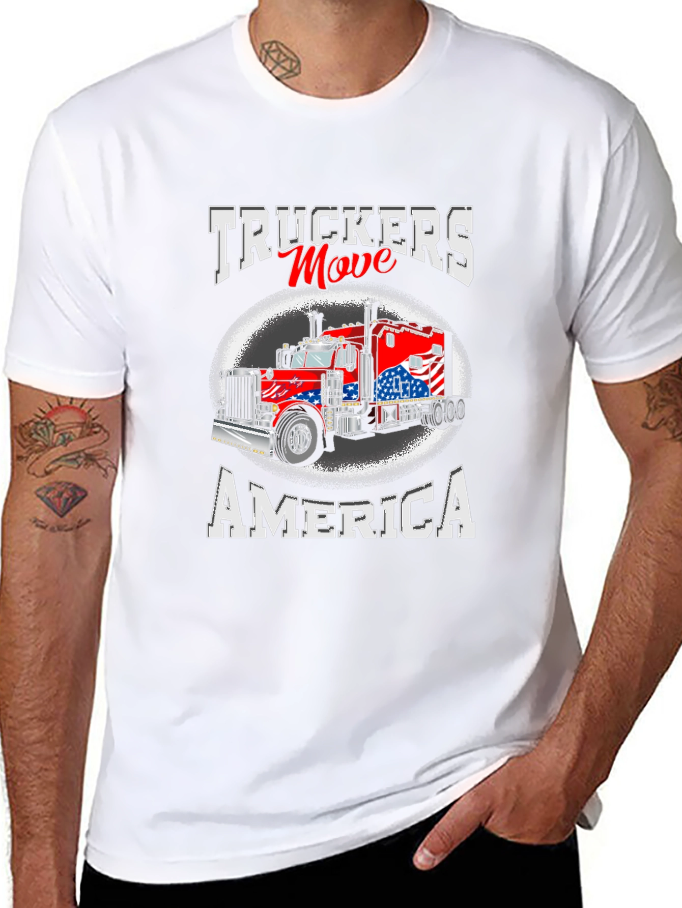 Truckers Move America Patriotic T-Shirt