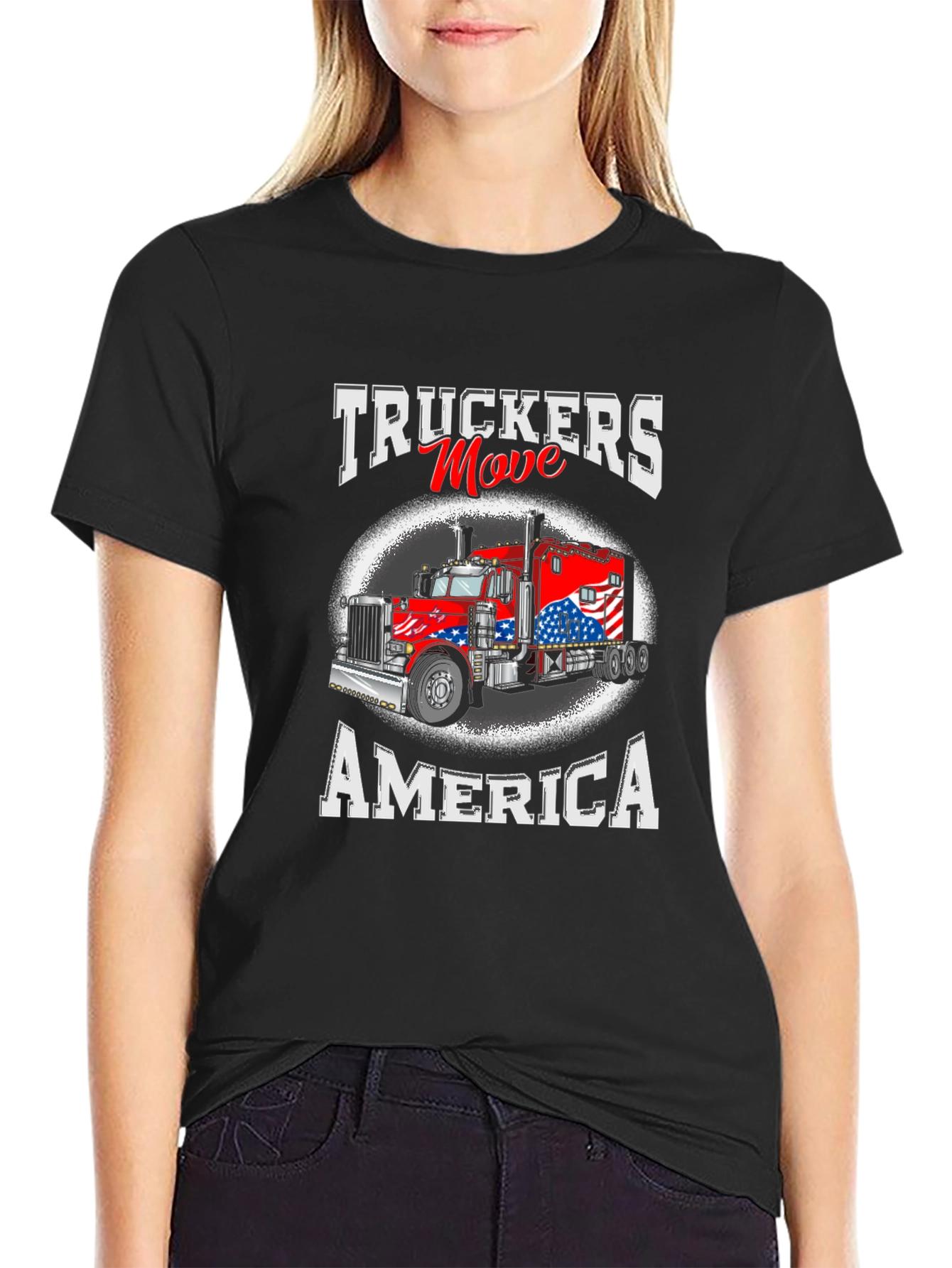 Truckers Move America Patriotic T-Shirt