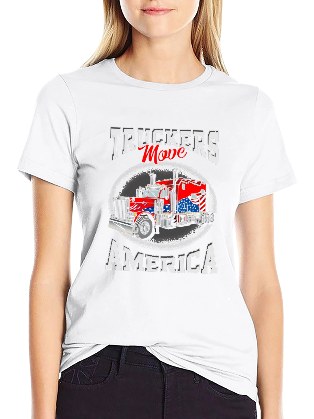 Truckers Move America Patriotic T-Shirt