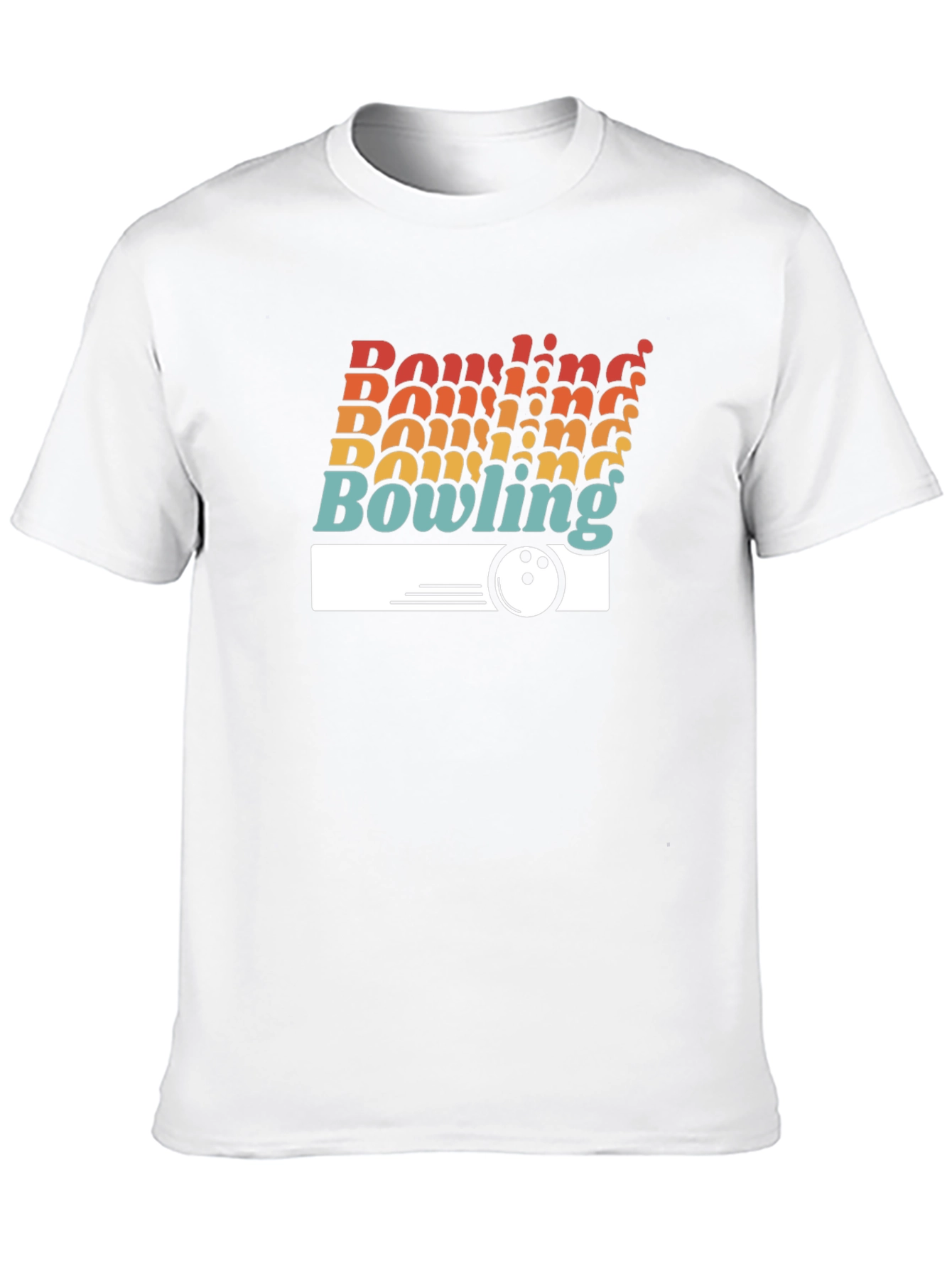 Retro Bowling Graphic T-Shirt - Black