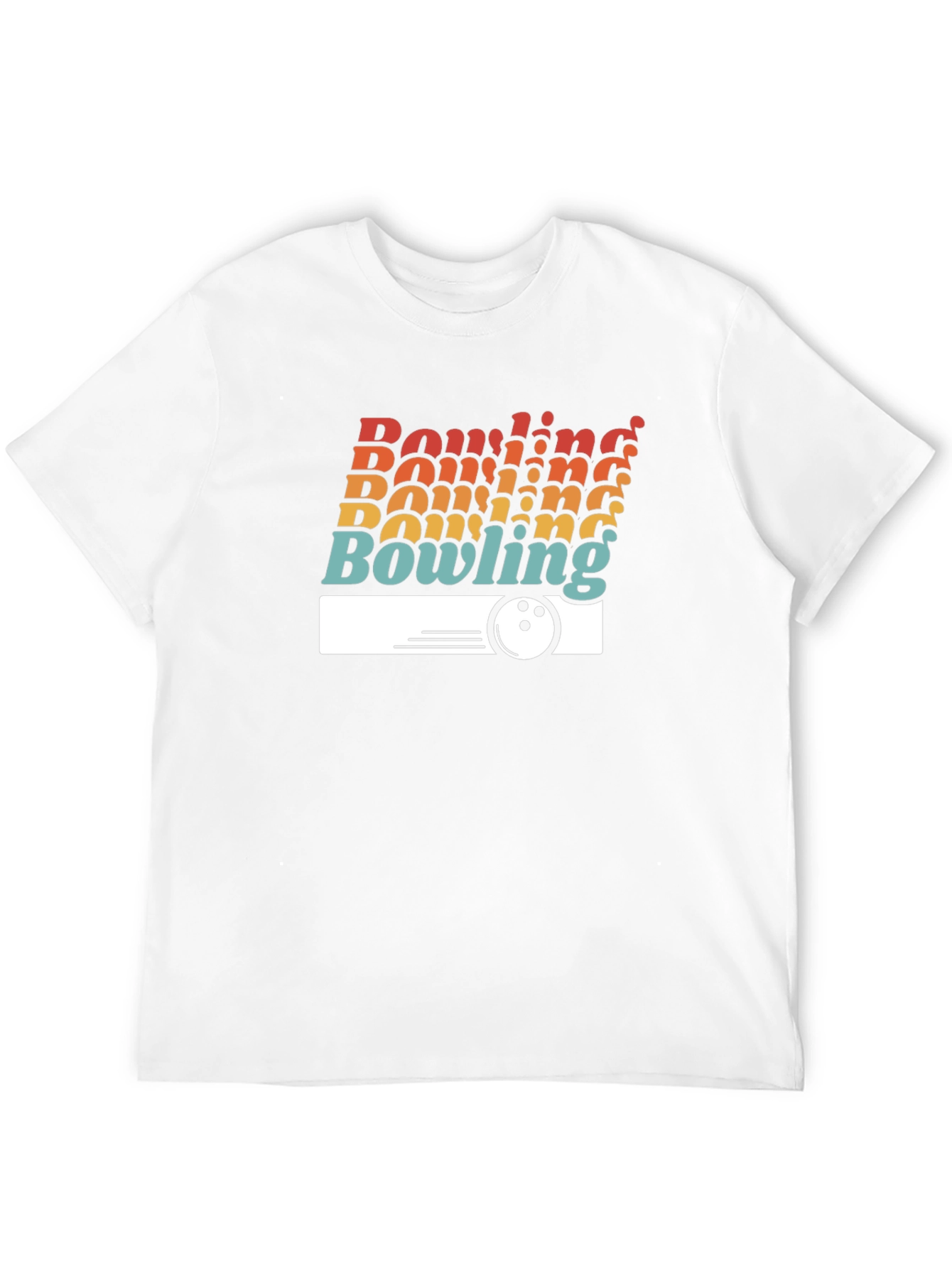Retro Bowling Graphic T-Shirt - Black