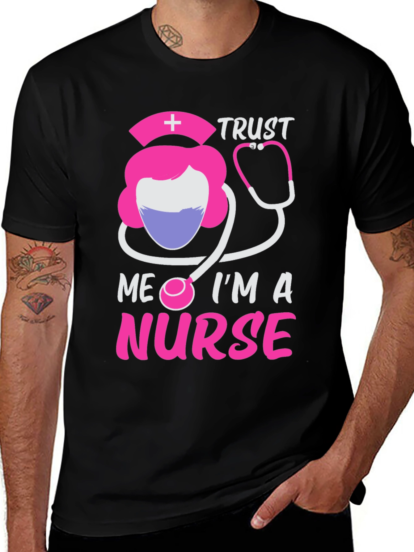 Trust Me Im A Nurse Black T-Shirt