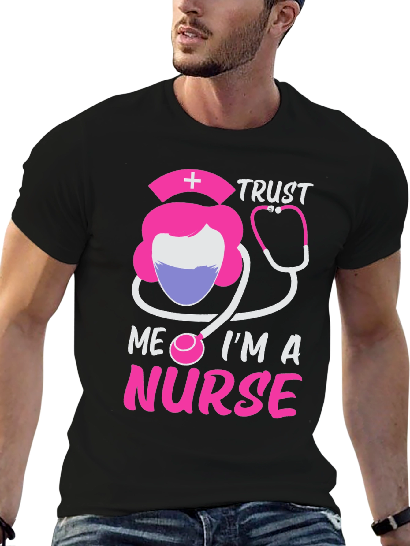 Trust Me Im A Nurse Black T-Shirt