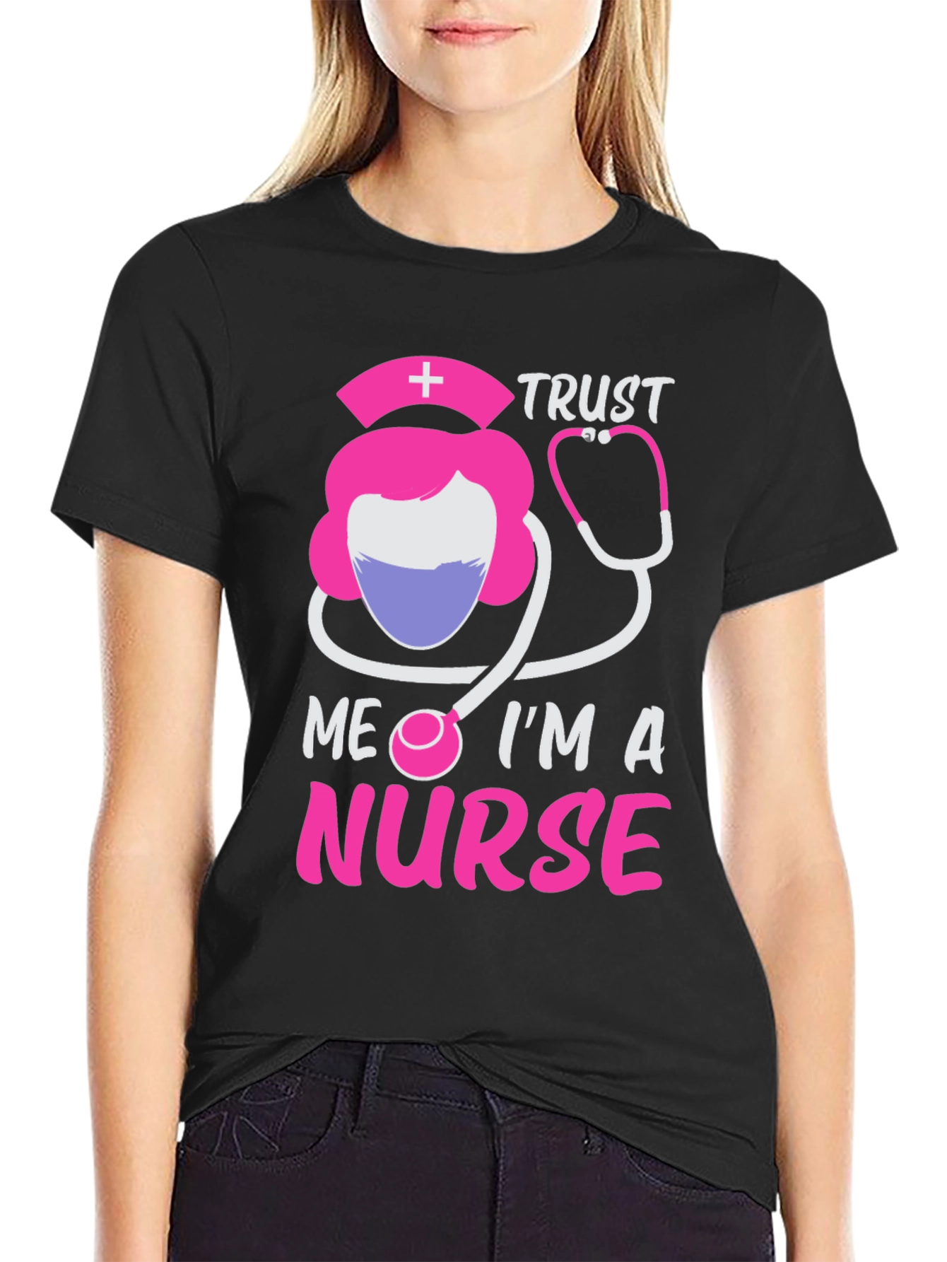 Trust Me Im A Nurse Black T-Shirt
