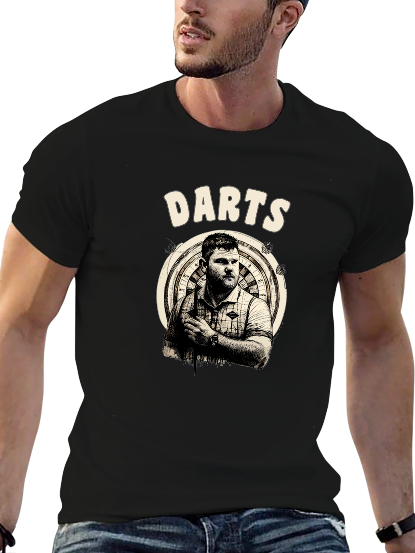 Darts Thrower Graphic Tee - Stylish Sportswear