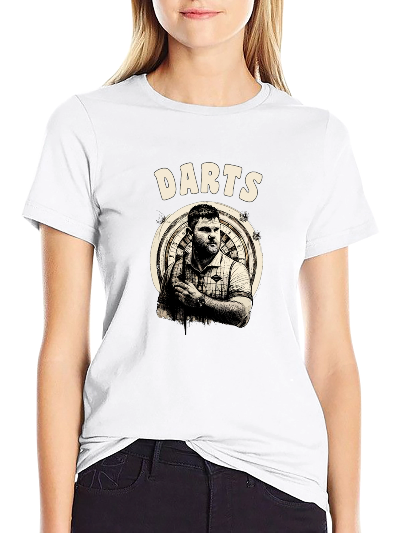 Darts Thrower Graphic Tee - Stylish Sportswear