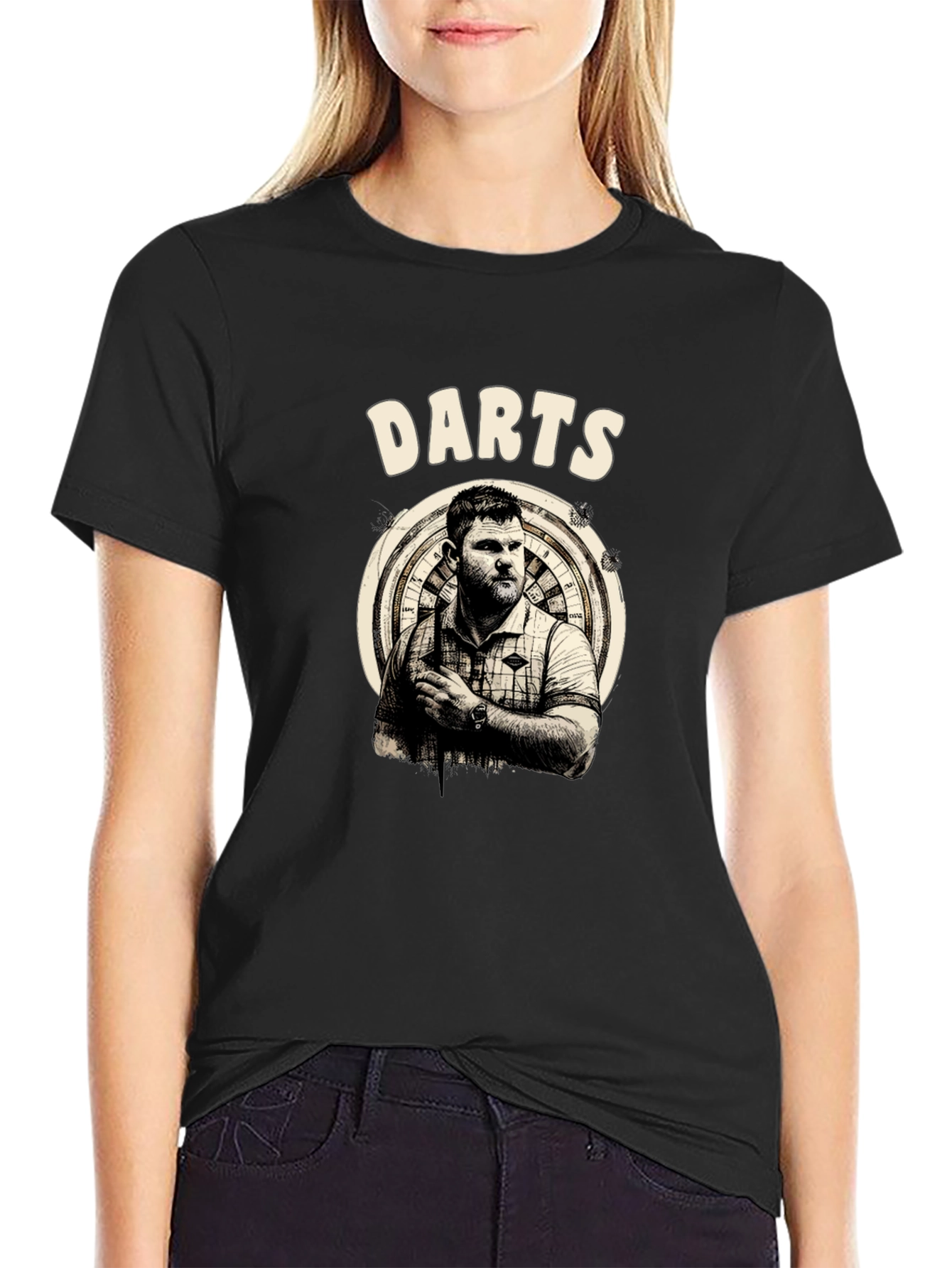 Darts Thrower Graphic Tee - Stylish Sportswear