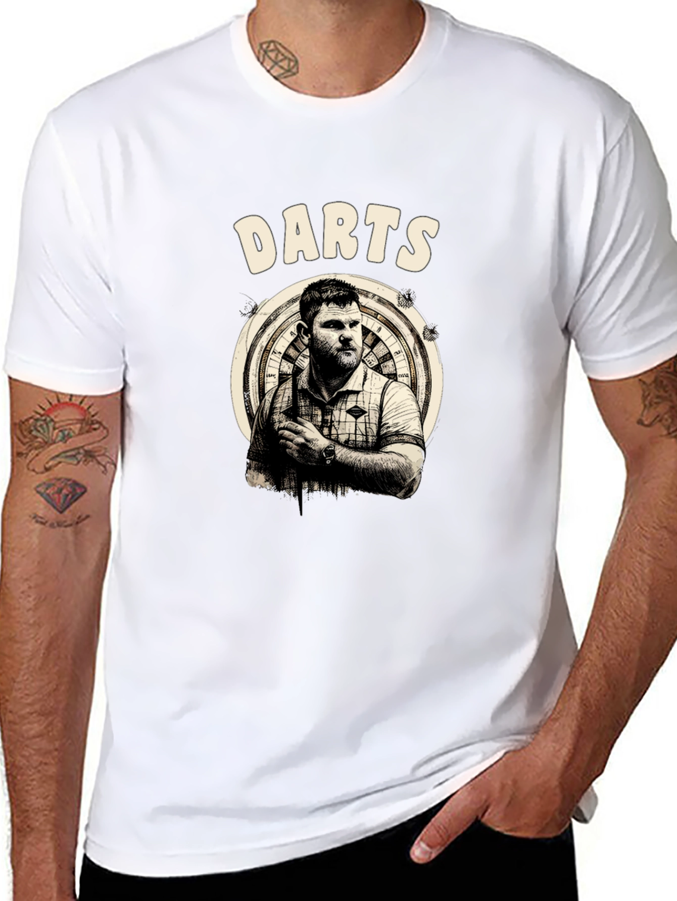 Darts Thrower Graphic Tee - Stylish Sportswear