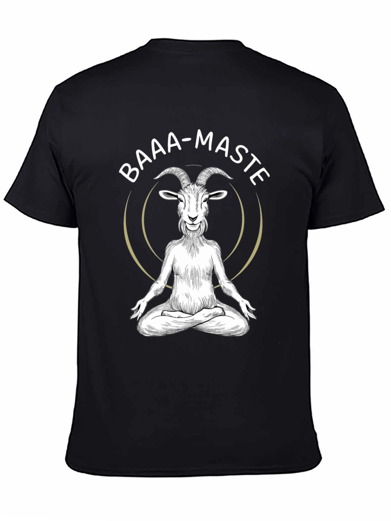 Baaa-maste Goat Yoga Black T-Shirt