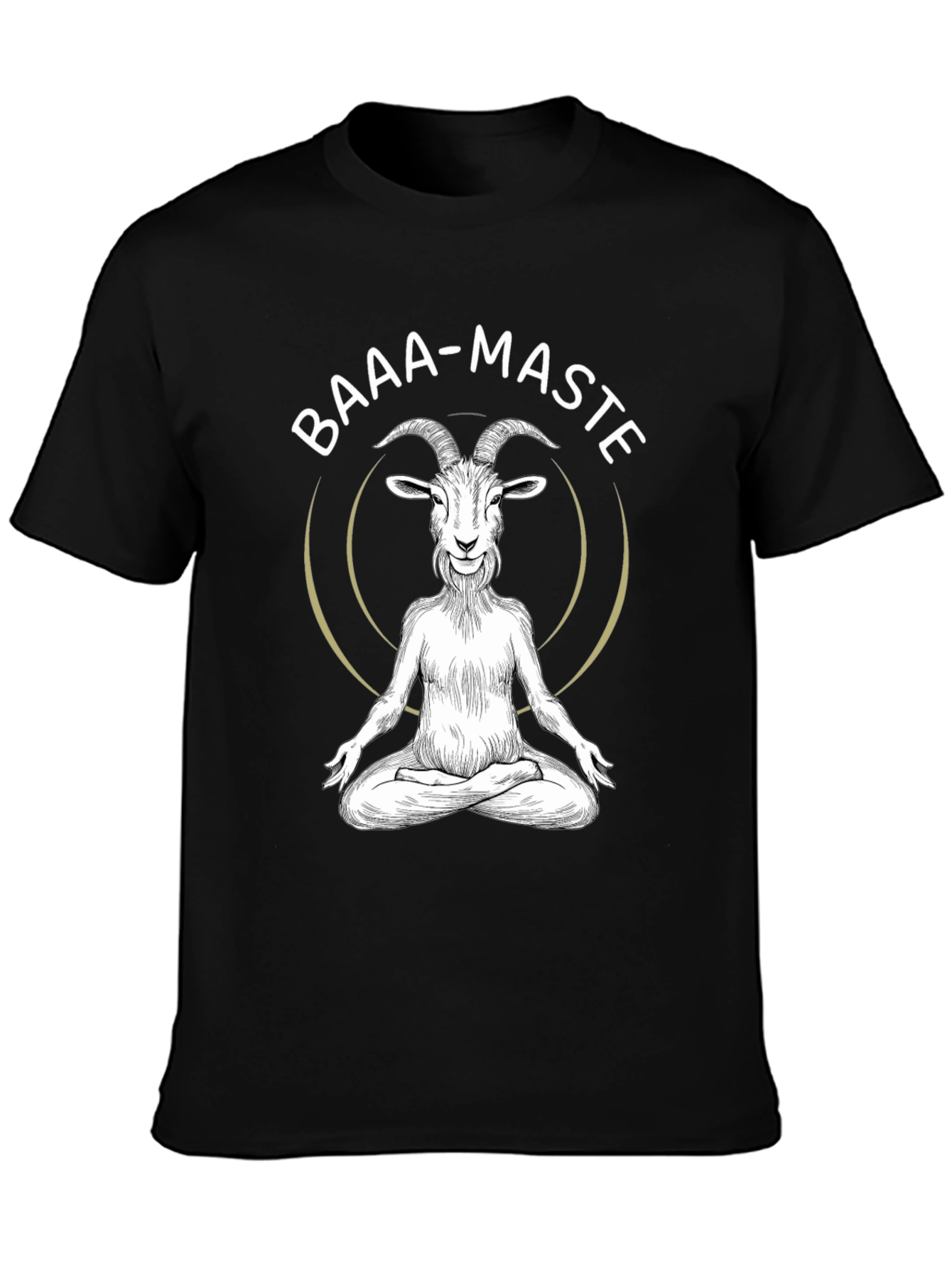 Baaa-maste Goat Yoga Black T-Shirt