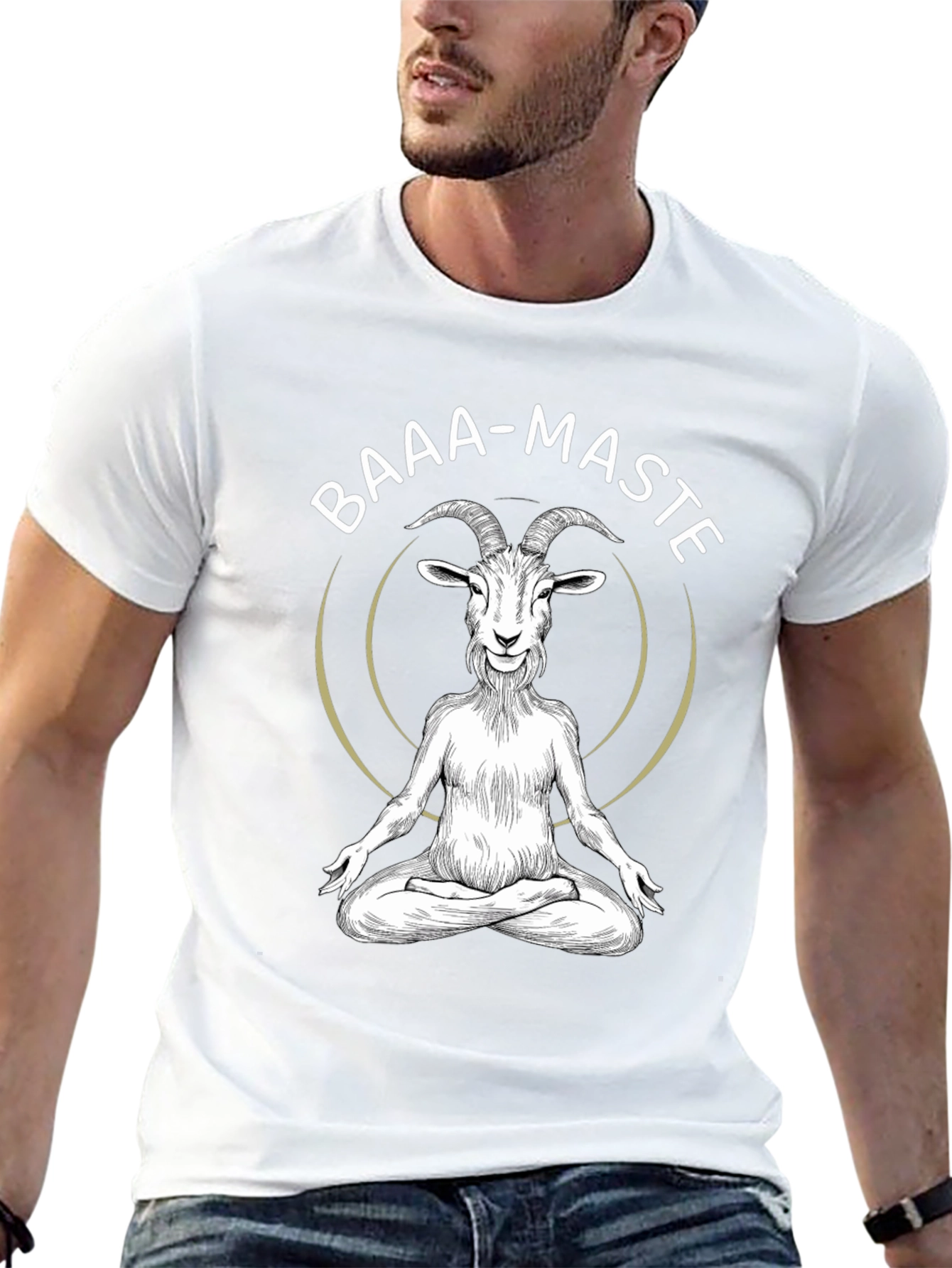 Baaa-maste Goat Yoga Black T-Shirt