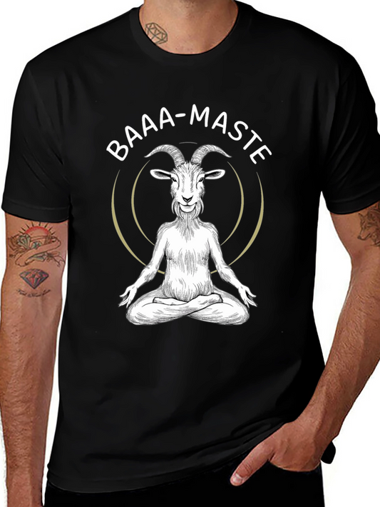 Baaa-maste Goat Yoga Black T-Shirt