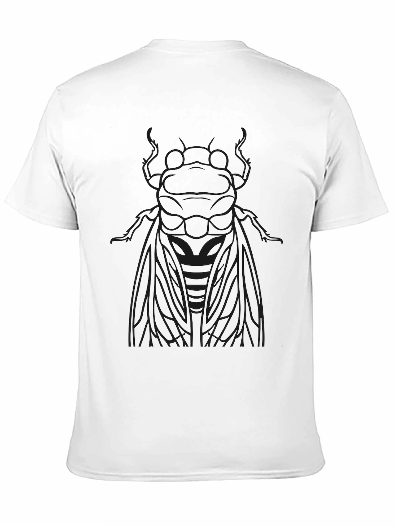 Black T-Shirt with Insect Design