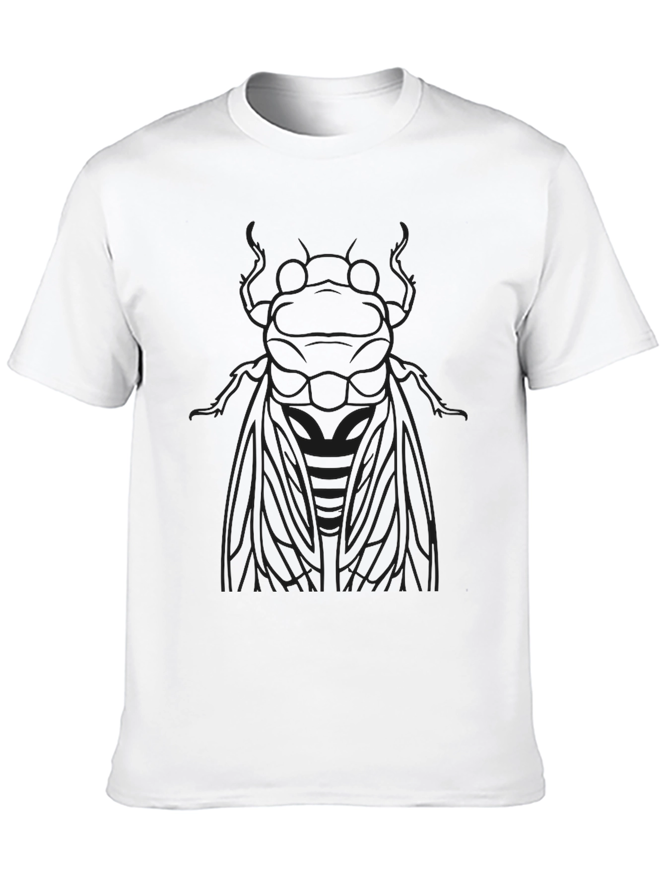 Black T-Shirt with Insect Design