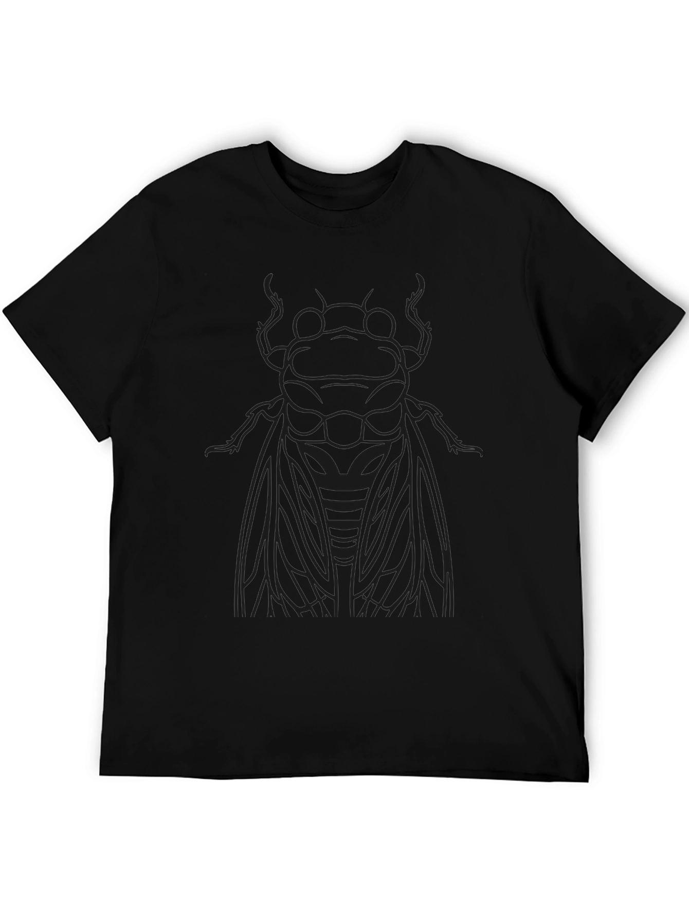 Black T-Shirt with Insect Design