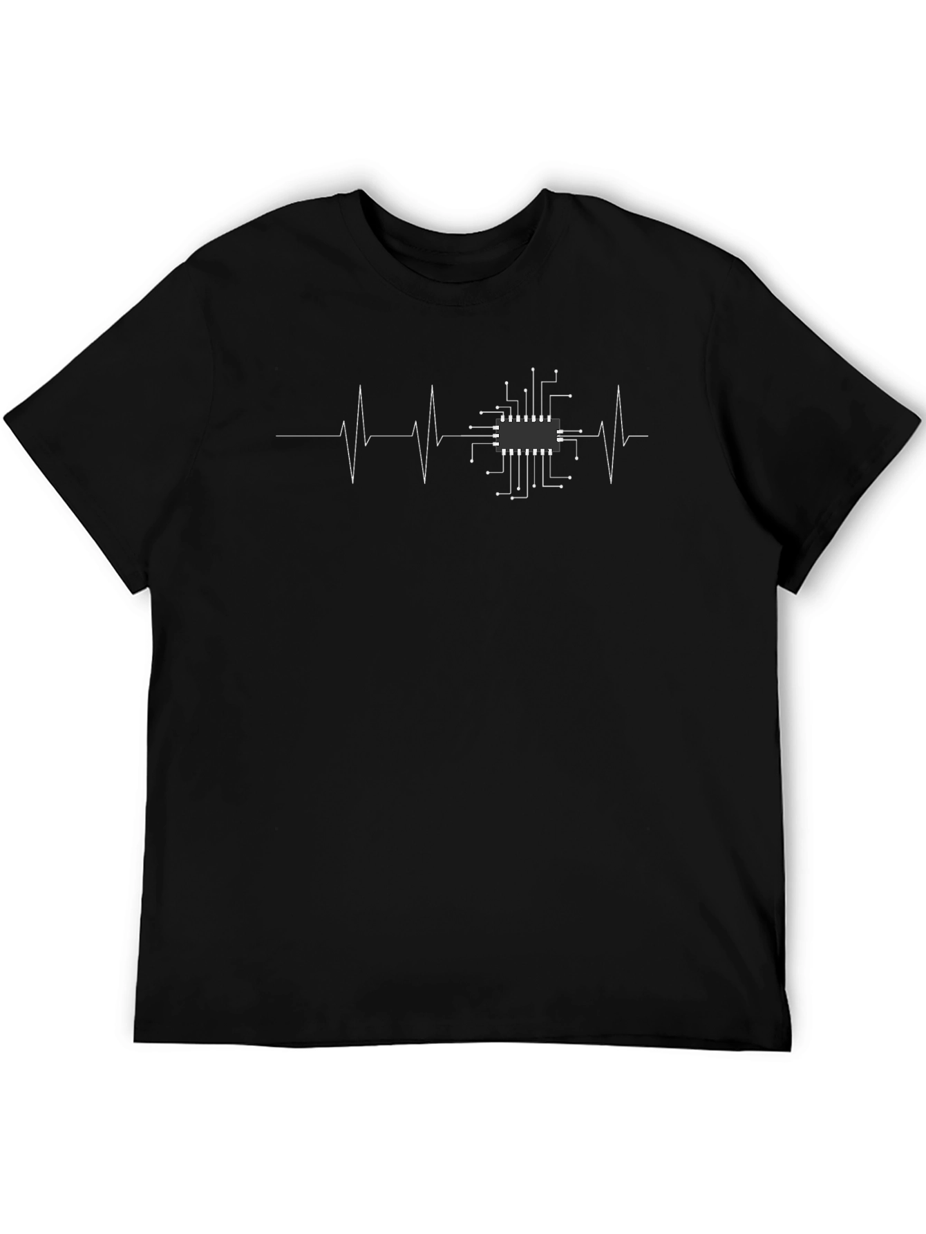 Circuit Board Heartbeat T-Shirt - Tech Lover Tee