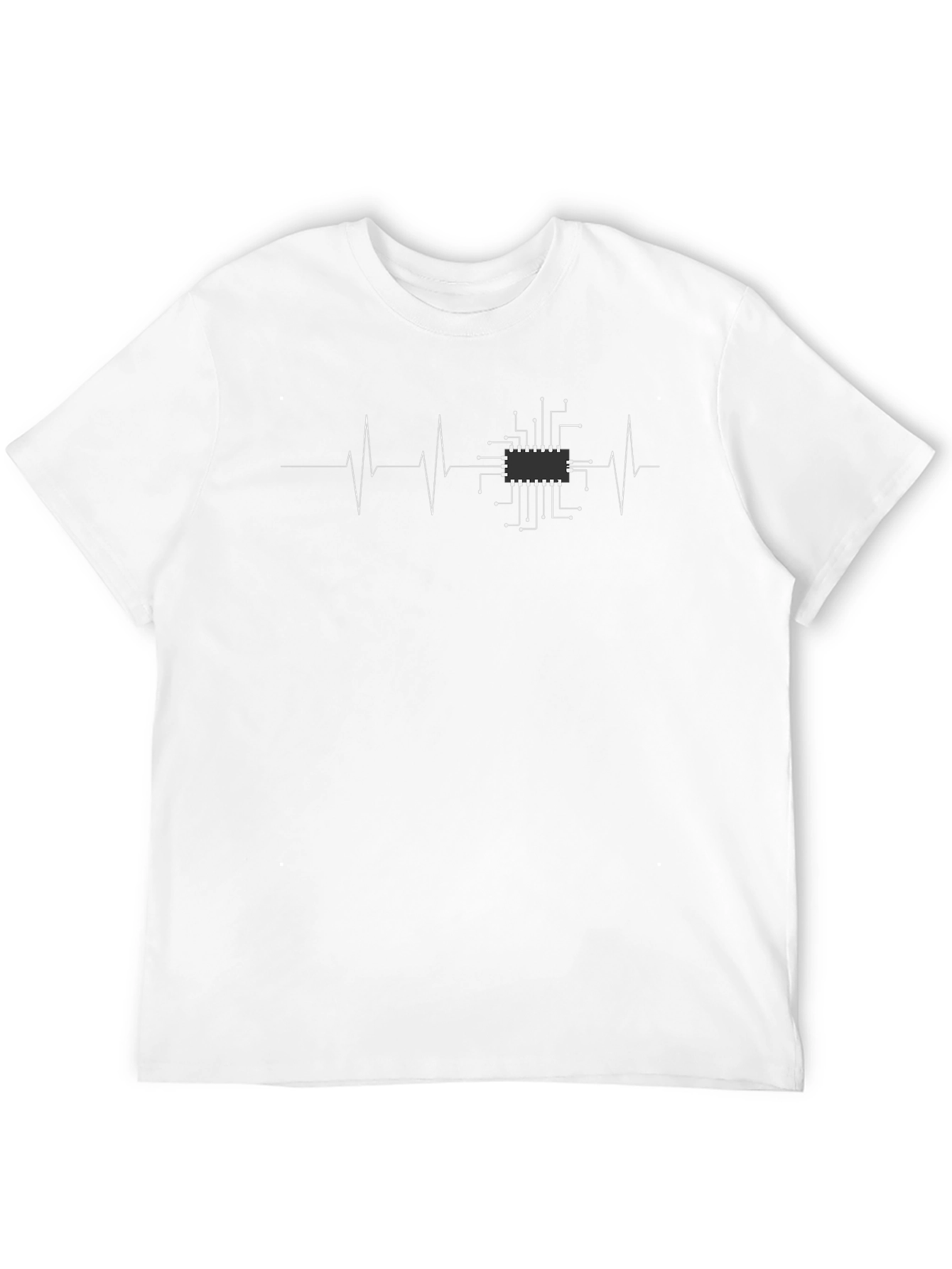 Circuit Board Heartbeat T-Shirt - Tech Lover Tee