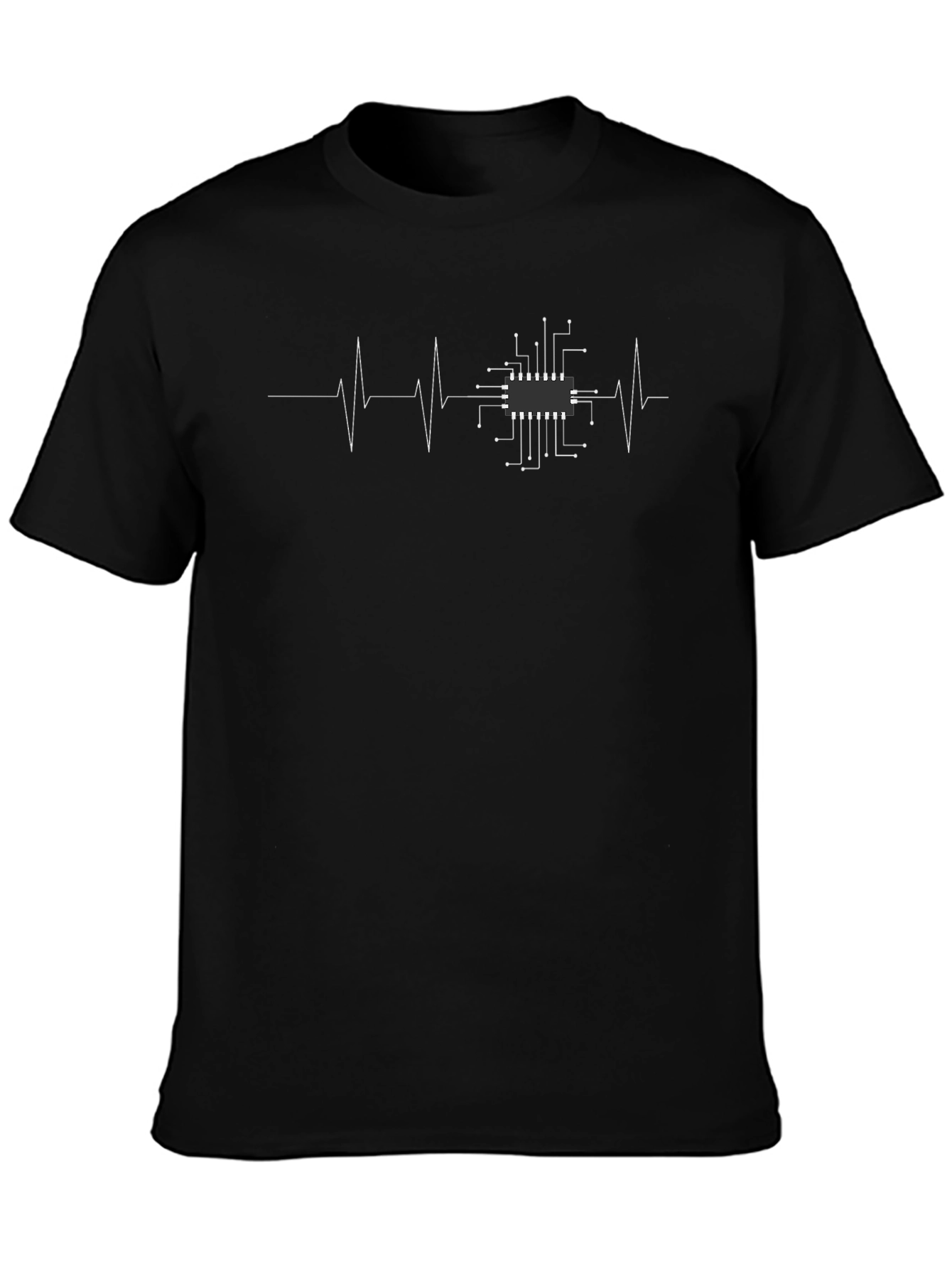 Circuit Board Heartbeat T-Shirt - Tech Lover Tee