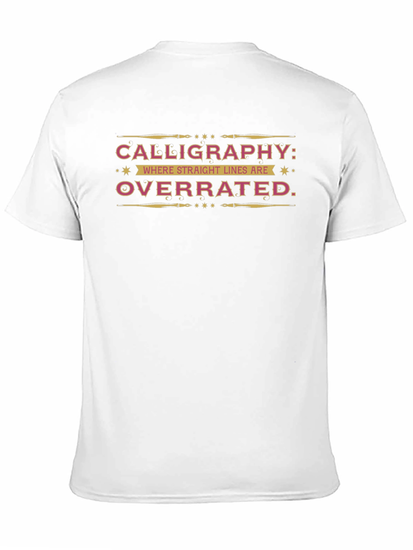 Calligraphy Overrated Lines Black Tee
