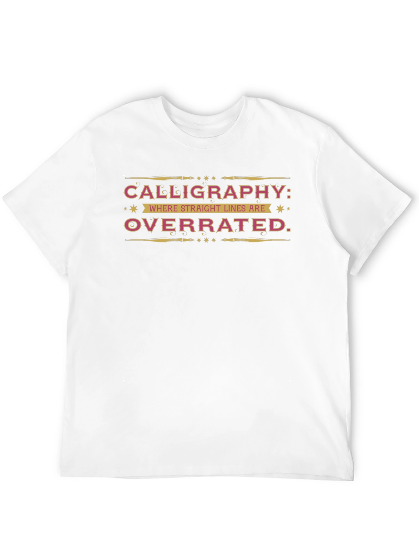 Calligraphy Overrated Lines Black Tee